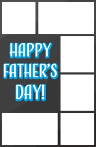Happy Father's Day Photo Collage Mega Card